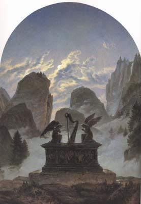 Carl Gustav Carus Memorial Monument to Goethe (mk10) Germany oil painting art